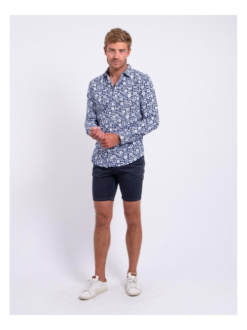 Chemise manches longues pur coton motifs DELVILLE - Kiabi