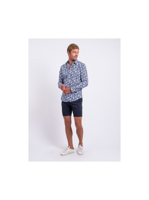Chemise manches longues pur coton motifs DELVILLE - Kiabi