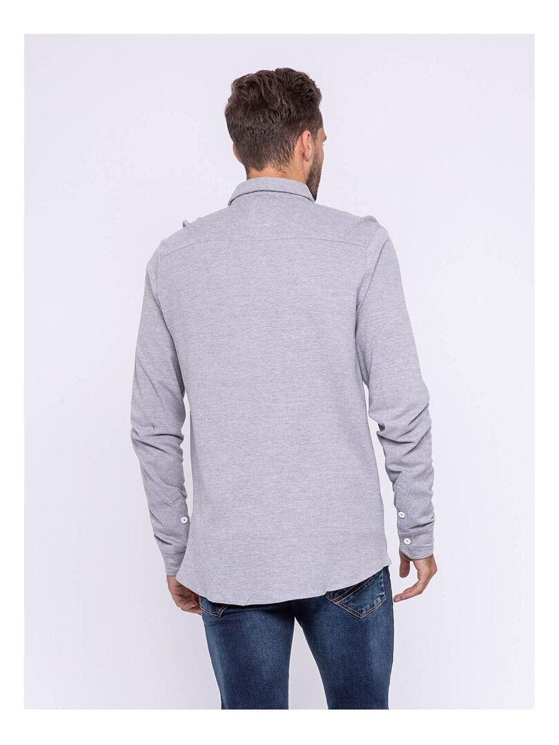 Chemise manches longues pur coton TELDA Gris - Kiabi