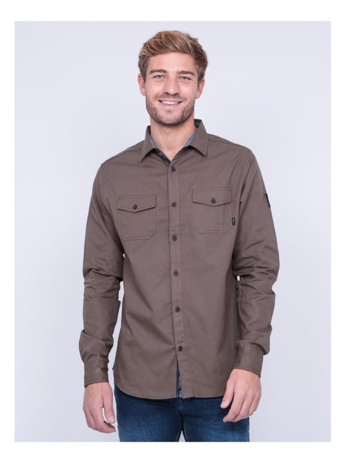 Chemise manches longues pur coton TYREX - Kiabi