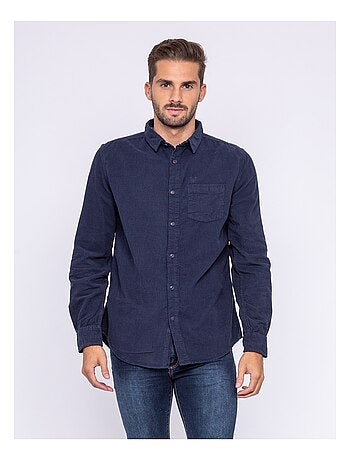 Chemise manches longues pur coton velours TRESOR