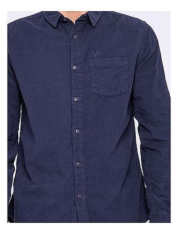 Chemise manches longues pur coton velours TRESOR