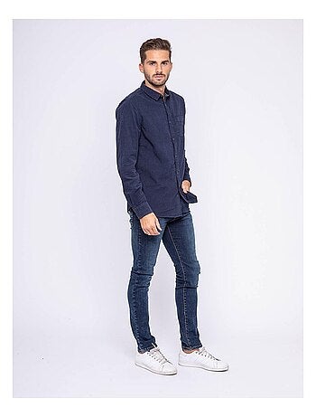 Chemise manches longues pur coton velours TRESOR
