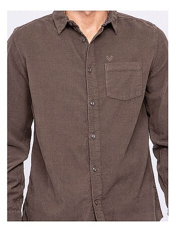 Chemise manches longues pur coton velours TRESOR