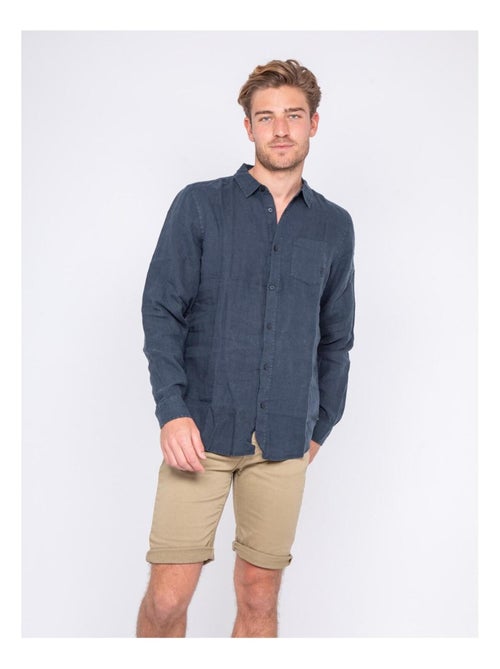 Chemise manches longues pur lin DALAMO - Kiabi