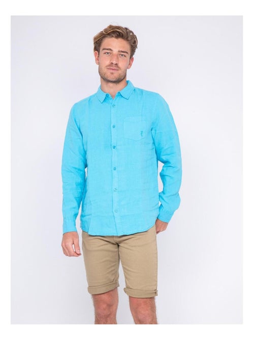 Chemise manches longues pur lin DALAMO - Kiabi
