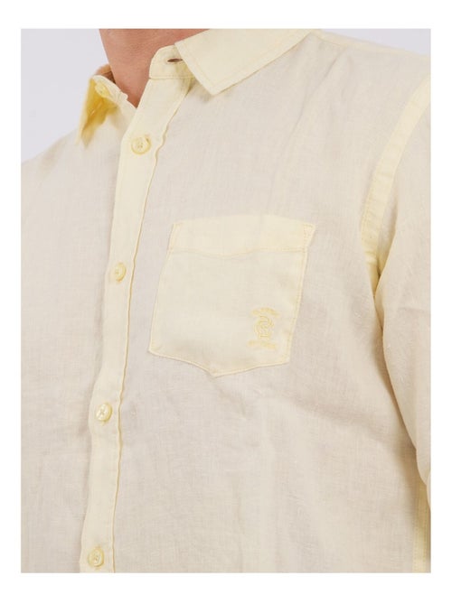 Chemise manches longues pur lin DALAMO - Kiabi