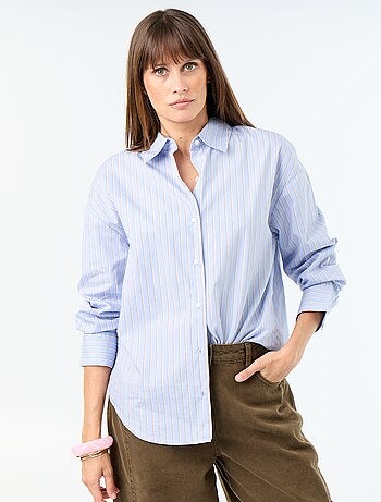 Chemise manches longues rayée