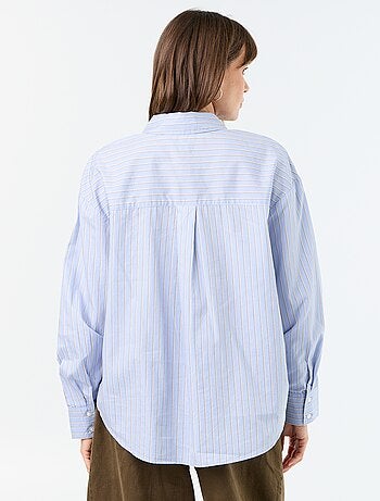 Chemise manches longues rayée