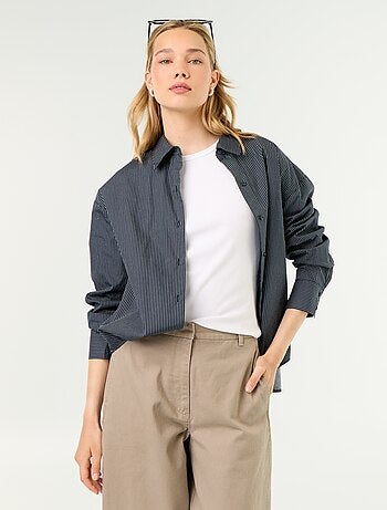 Chemise manches longues rayée