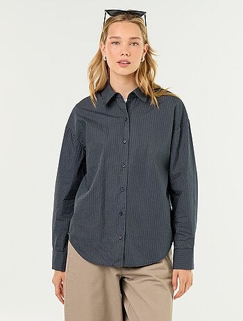 Chemise manches longues rayée