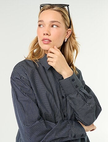 Chemise manches longues rayée