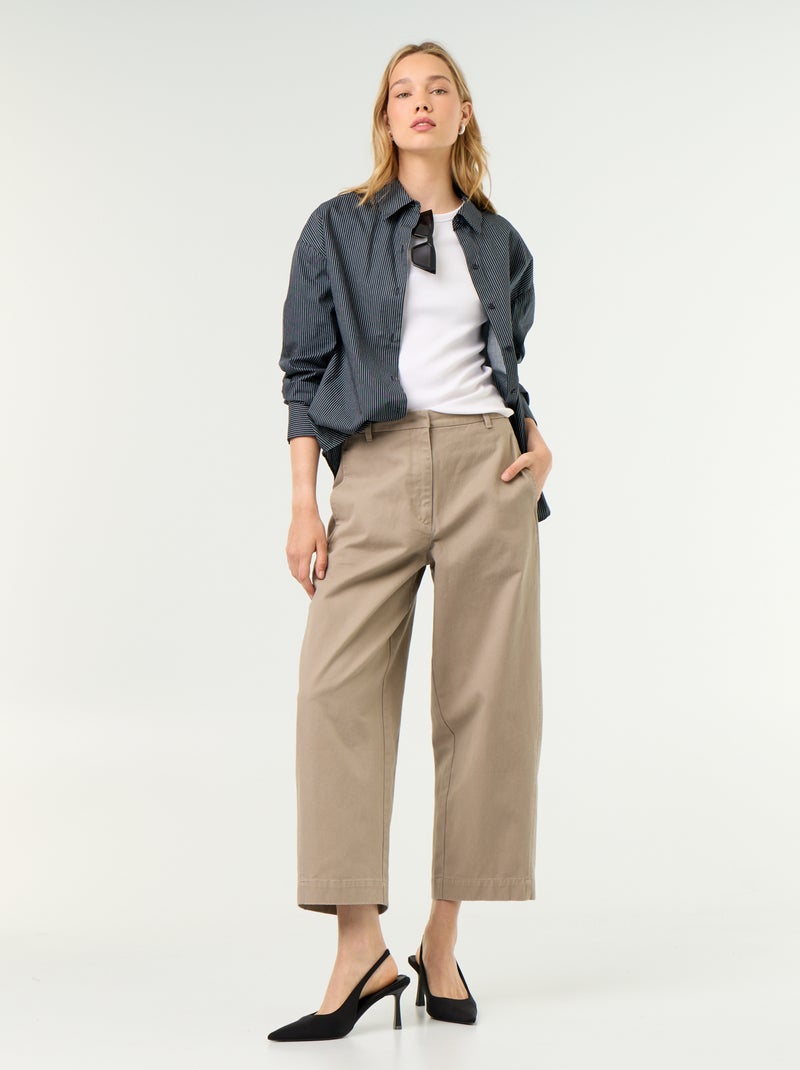 Chemise manches longues rayée Bleu - Kiabi