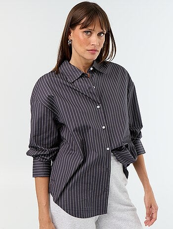 Chemise manches longues rayée