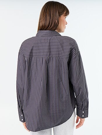 Chemise manches longues rayée