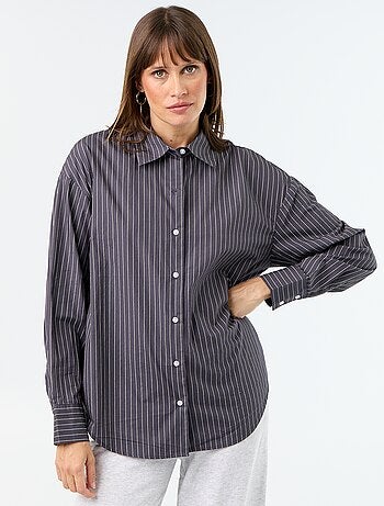 Chemise manches longues rayée
