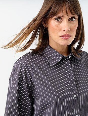 Chemise manches longues rayée