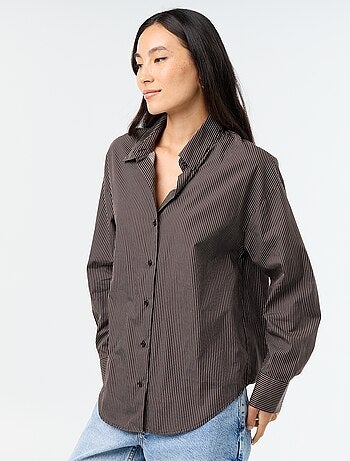 Chemise manches longues rayée