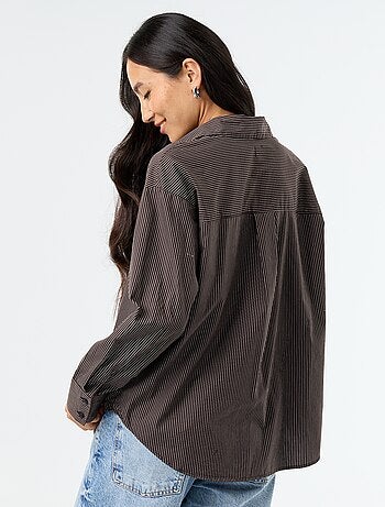 Chemise manches longues rayée