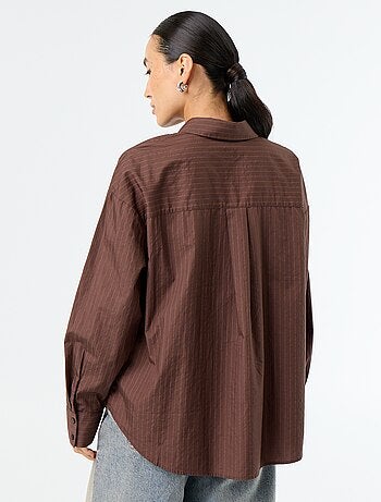 Chemise manches longues rayée