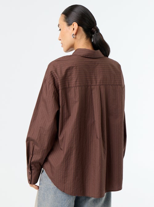 Chemise manches longues rayée - Kiabi