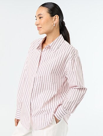 Chemise manches longues rayée