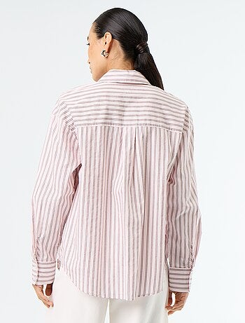 Chemise manches longues rayée