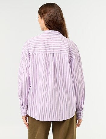 Chemise manches longues rayée