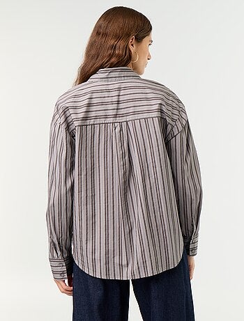 Chemise manches longues rayée