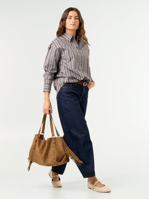 Chemise manches longues rayée - Kiabi