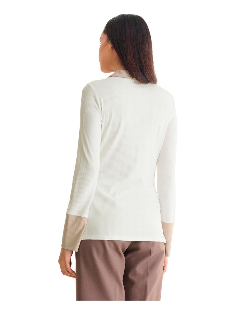 Chemise manches longues REMI Ecru - Kiabi