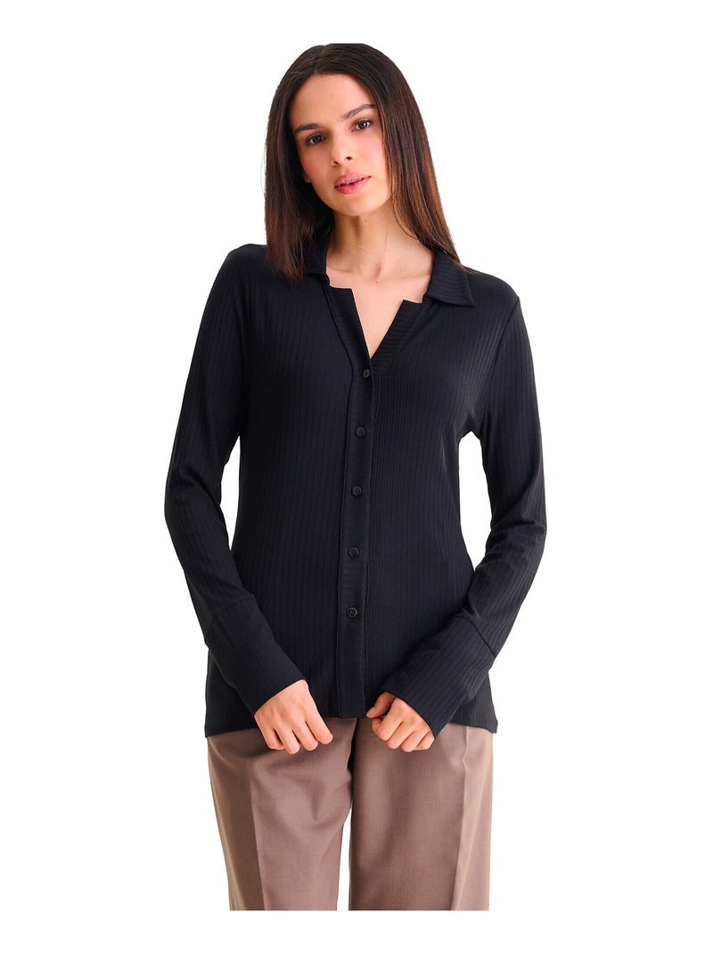 Chemise manches longues REMI Noir - Kiabi