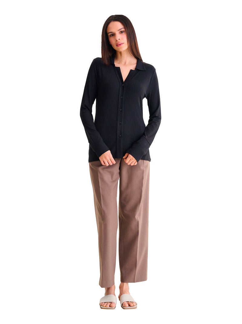 Chemise manches longues REMI Noir - Kiabi