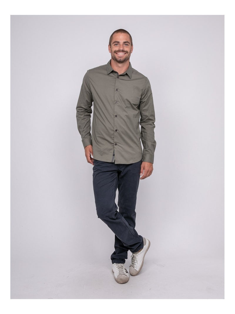 Chemise manches longues taludo Kaki - Kiabi