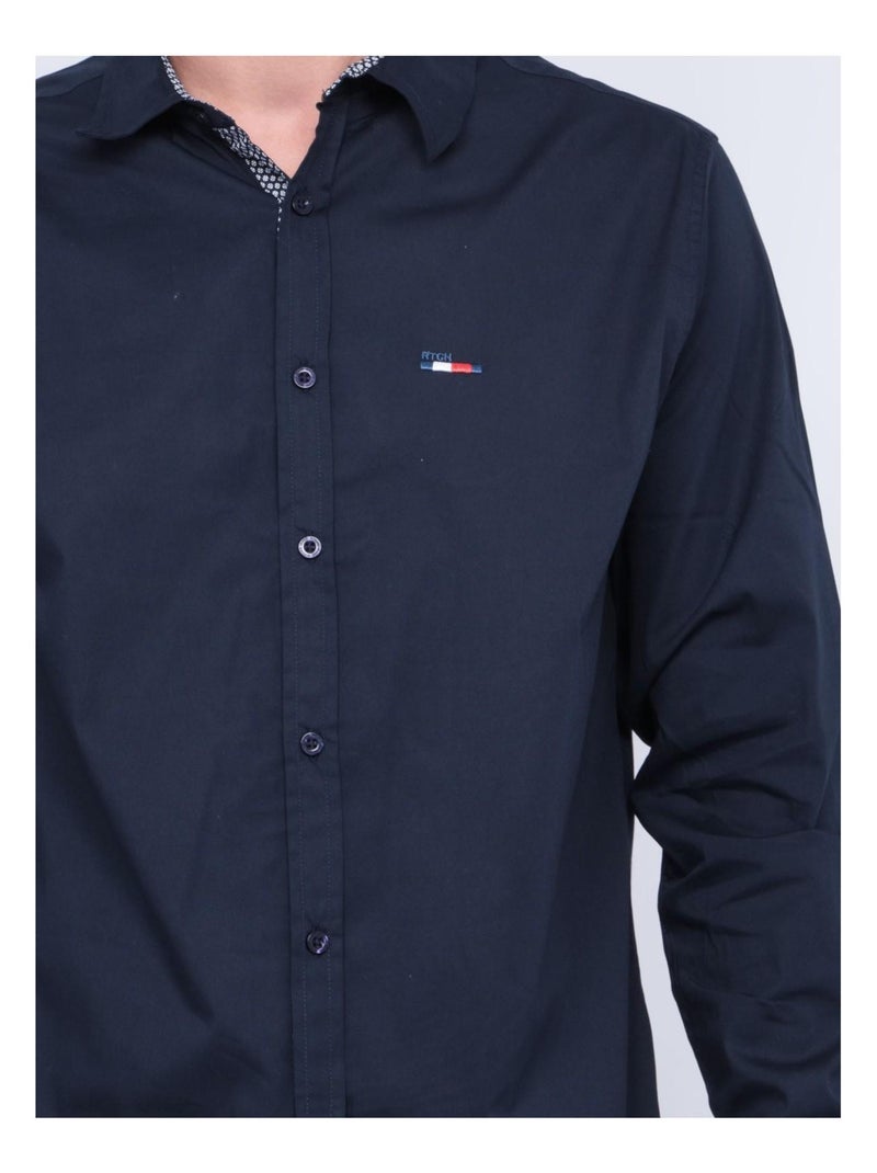 Chemise manches longues TARTIK Bleu marine - Kiabi