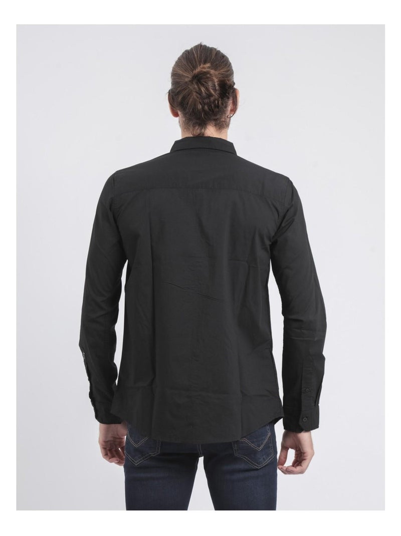 Chemise manches longues TARTIK Noir - Kiabi