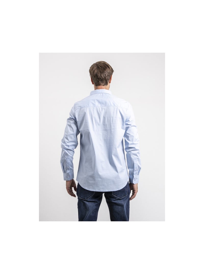 Chemise manches longues TILSON Bleu ciel - Kiabi
