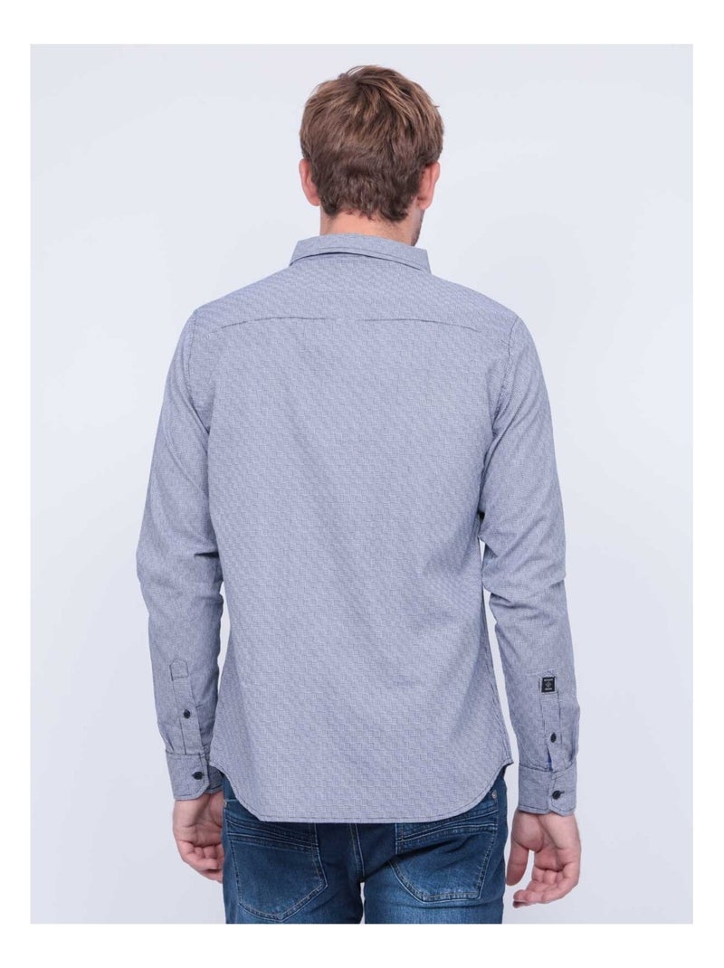 Chemise manches longues TRIKMO Bleu marine - Kiabi