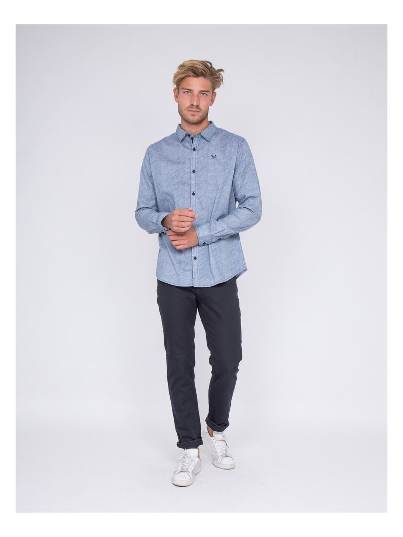 Chemise AFTCO Yurei Performance – Manches Longues, Bleu Marine, M, Neuf