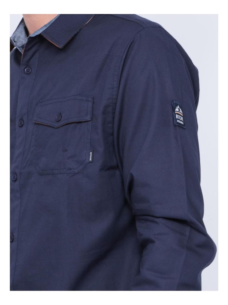 Chemise manches longues TYREX Bleu marine - Kiabi
