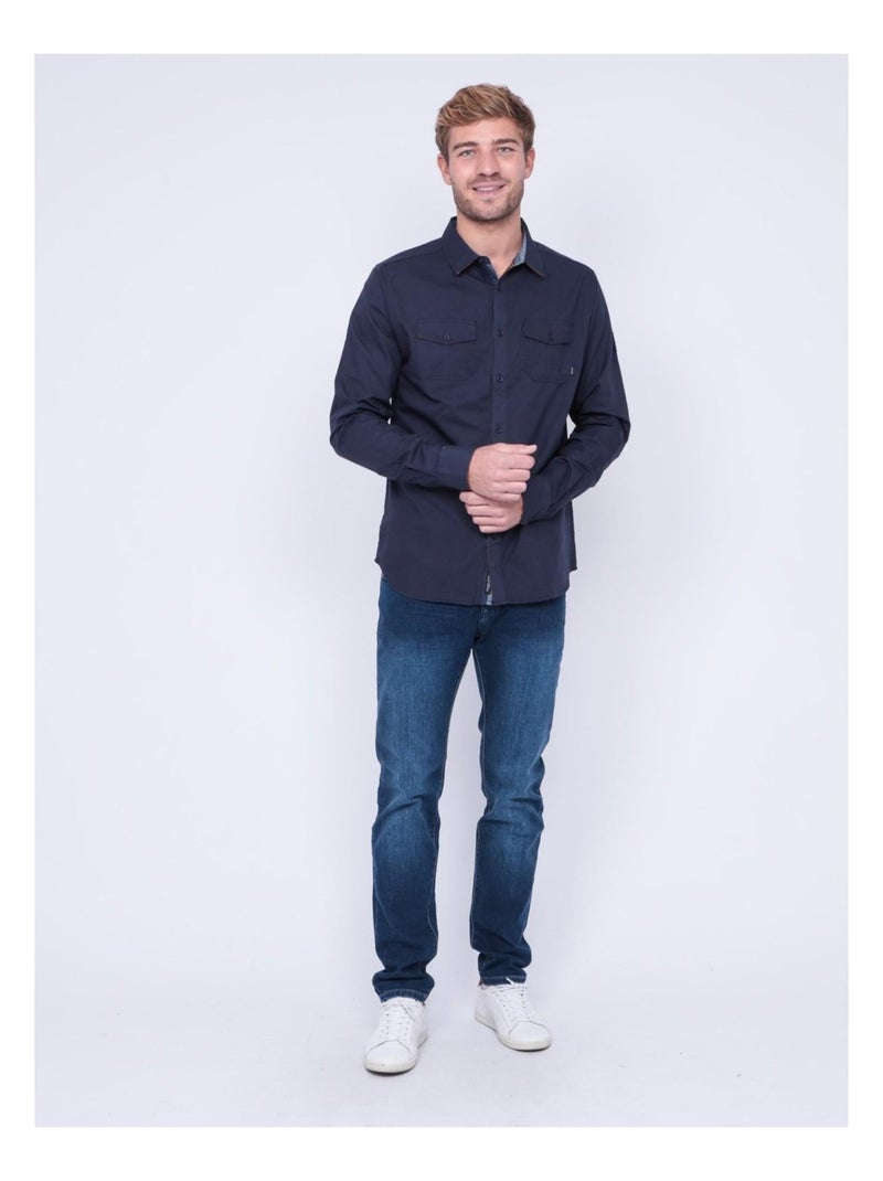 Chemise manches longues TYREX Bleu marine - Kiabi
