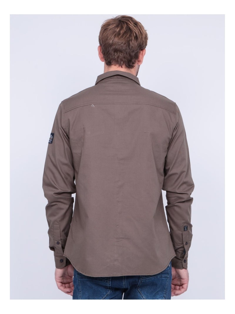 Chemise manches longues TYREX Kaki - Kiabi