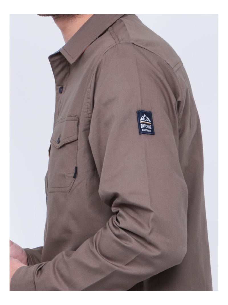 Chemise manches longues TYREX Kaki - Kiabi