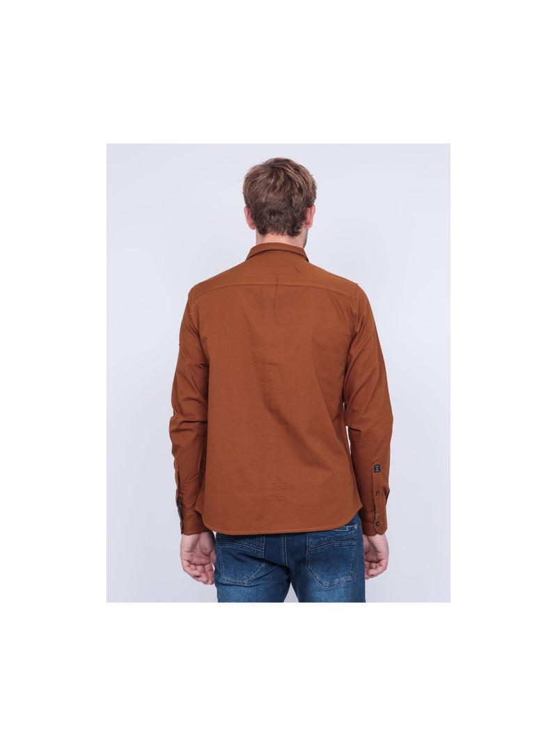 Chemise manches longues TYREX Marron - Kiabi