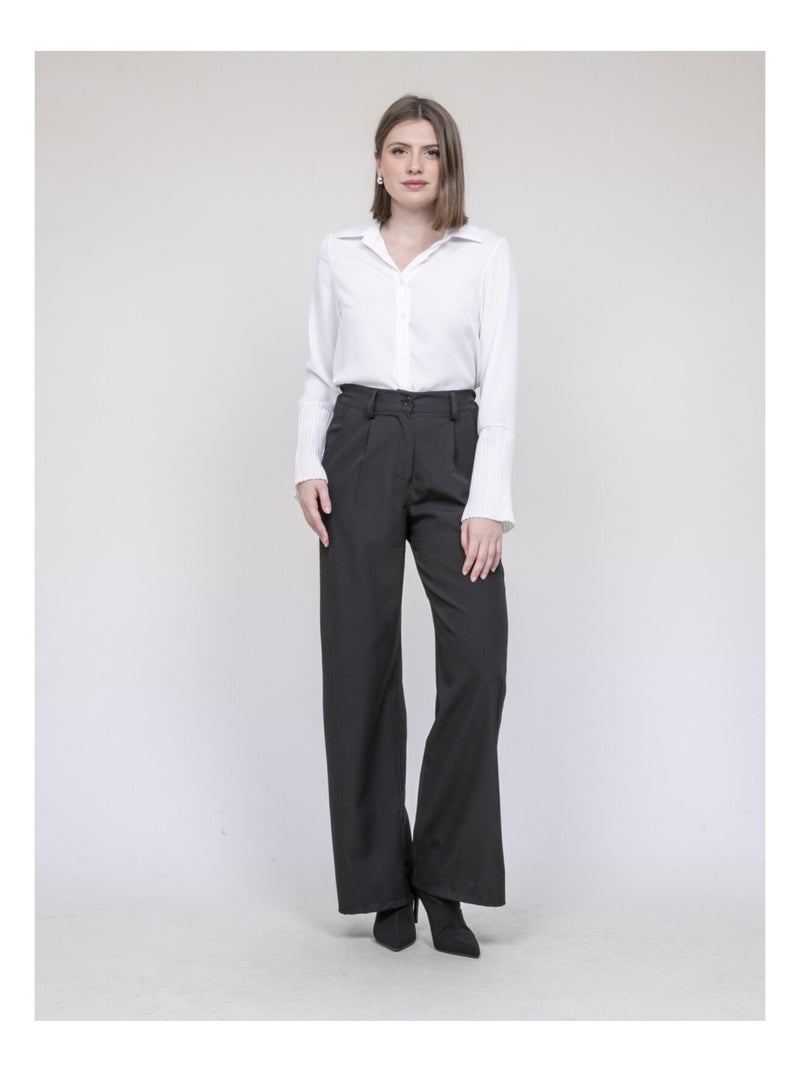 Chemise manches plissées OVIDE Blanc - Kiabi