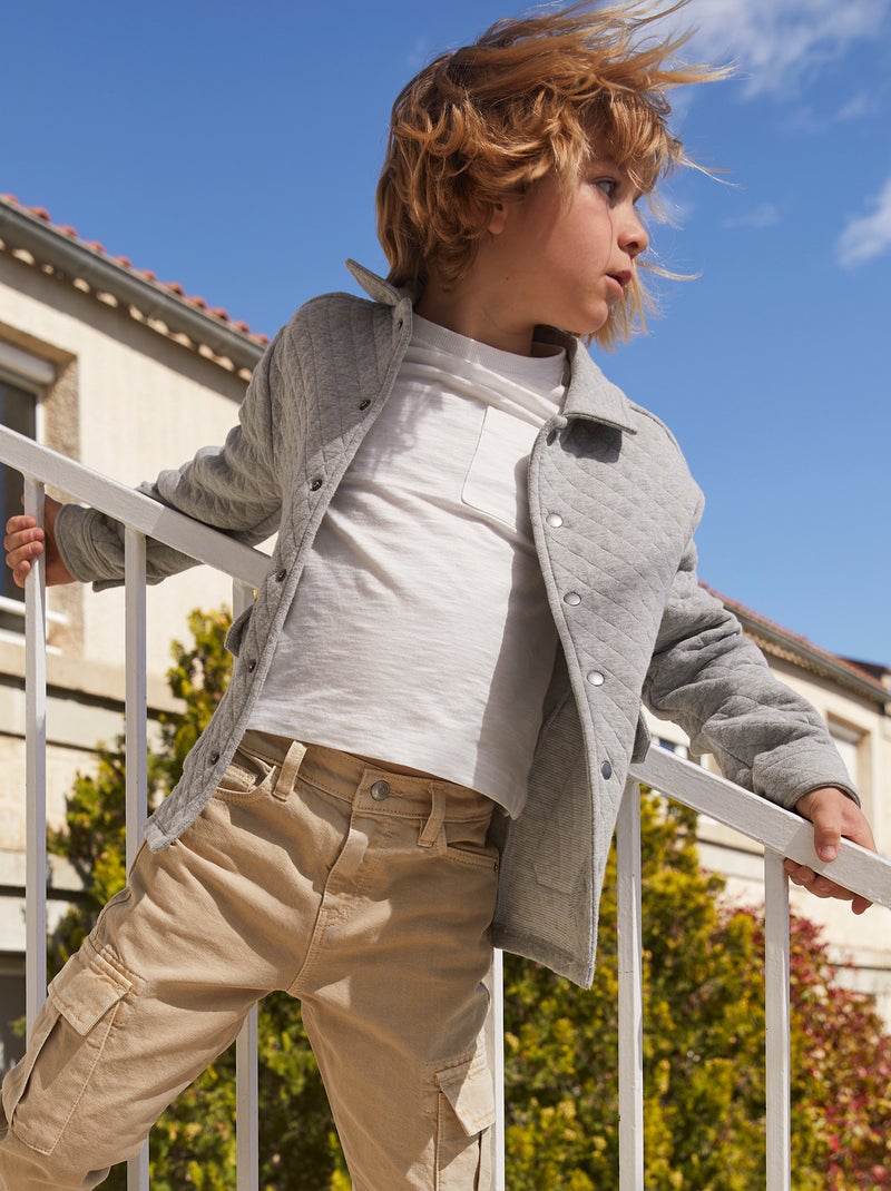 Chemise matelassée chaude Gris - Kiabi