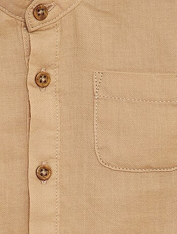 Chemise matière légère col mao