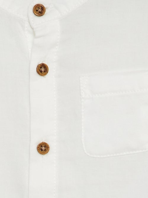 Chemise matière légère col mao - Kiabi