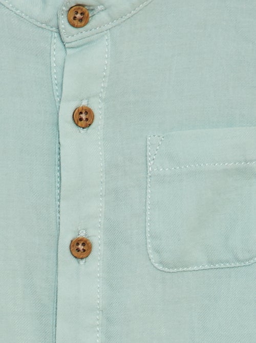 Chemise matière légère col mao - Kiabi