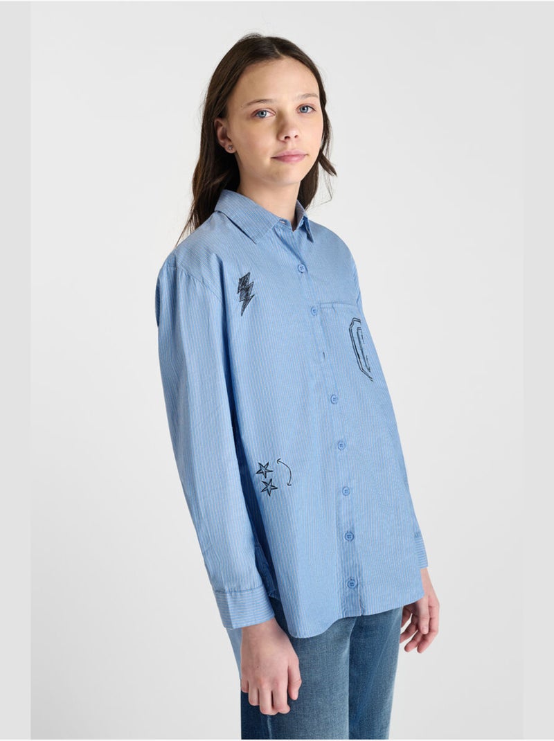 Chemise MATISGI 'Le Temps Des Cerises' Bleu - Kiabi